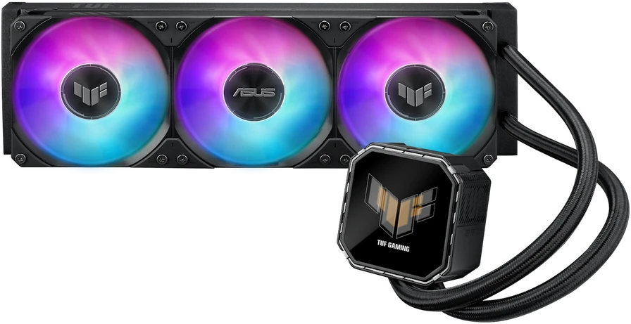 ASUS TUF Gaming LC III 360 ARGB LCD procesorius „viskas viename“ skysčio aušintuvas 12 cm Juodas 1 vnt.