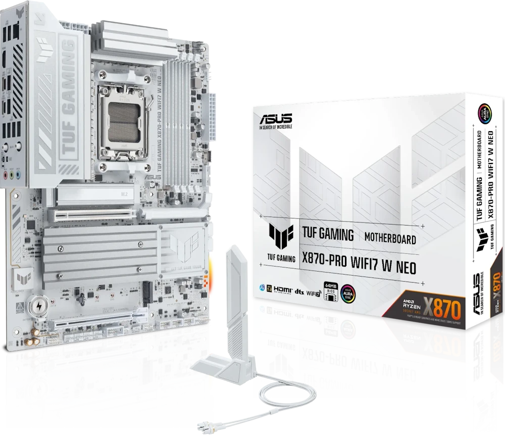 Pagrindinė plokštė ASUS TUF GAMING X870-PRO WIFI7 W NEO AMD X870 Socket AM5 ATX