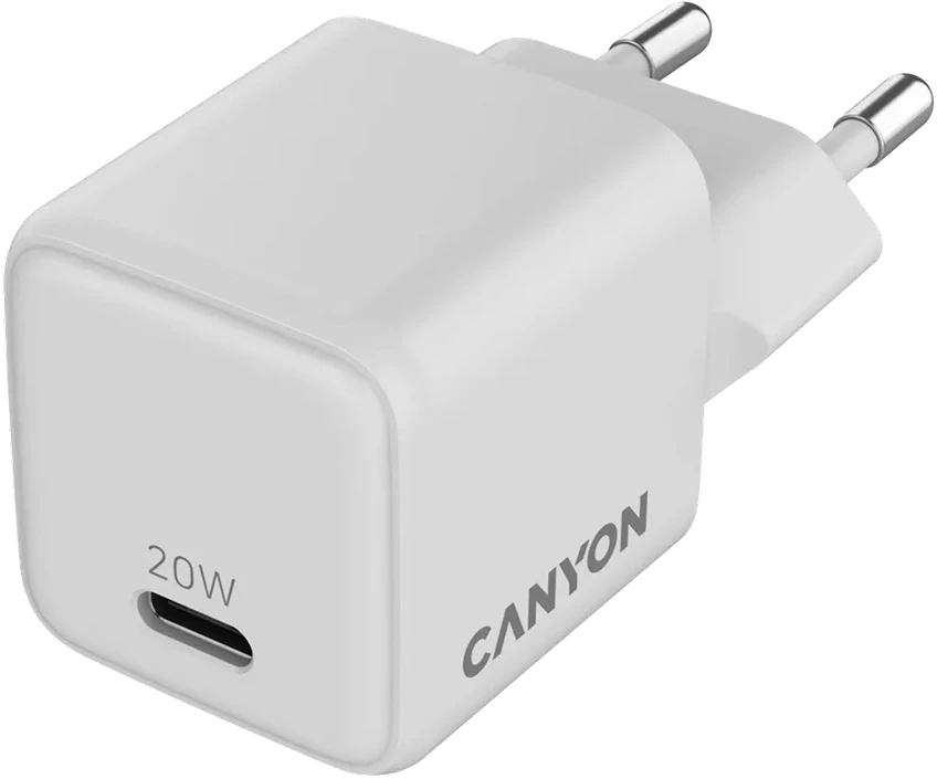 CANYON pakrovėjas CU20C GaN 20W 1xPD EU Baltas