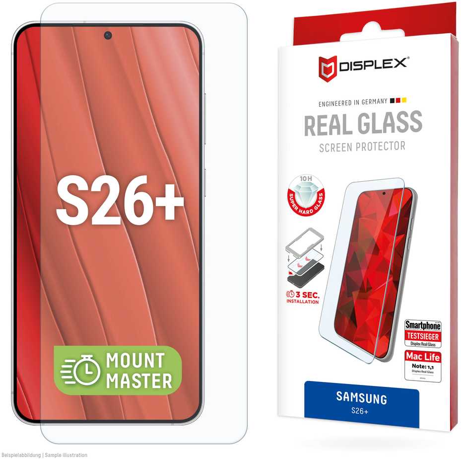„Samsung Galaxy S26+“ tikras ekrano stiklas MM, pagamintas iš „Displex“ skaidraus stiklo