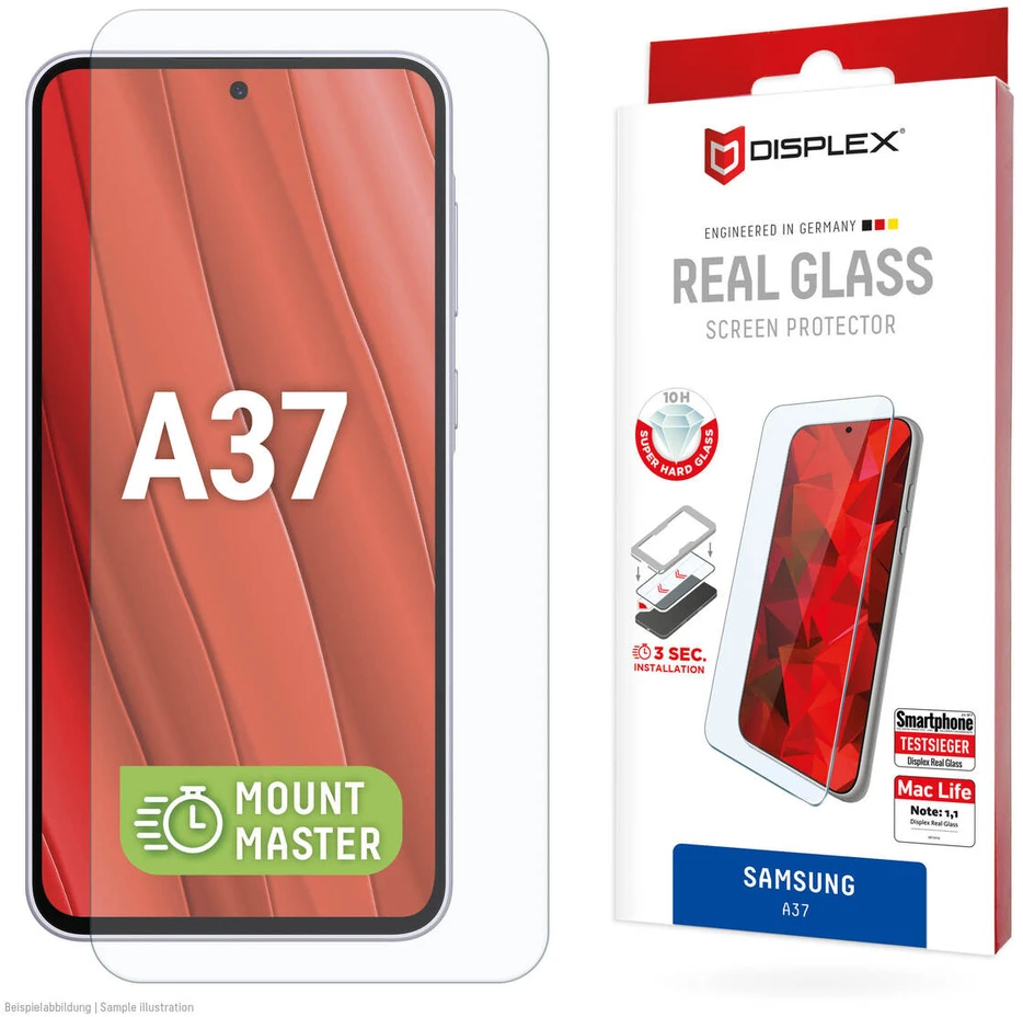 „Samsung Galaxy A37“ tikras ekrano stiklas MM, pagamintas iš „Displex“ skaidraus stiklo