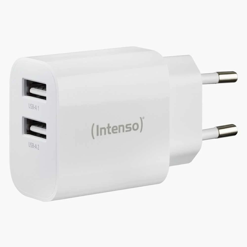 Įkroviklis Intenso W24AA Power Adapteris 2x USB-A 24W Baltas (7802412)