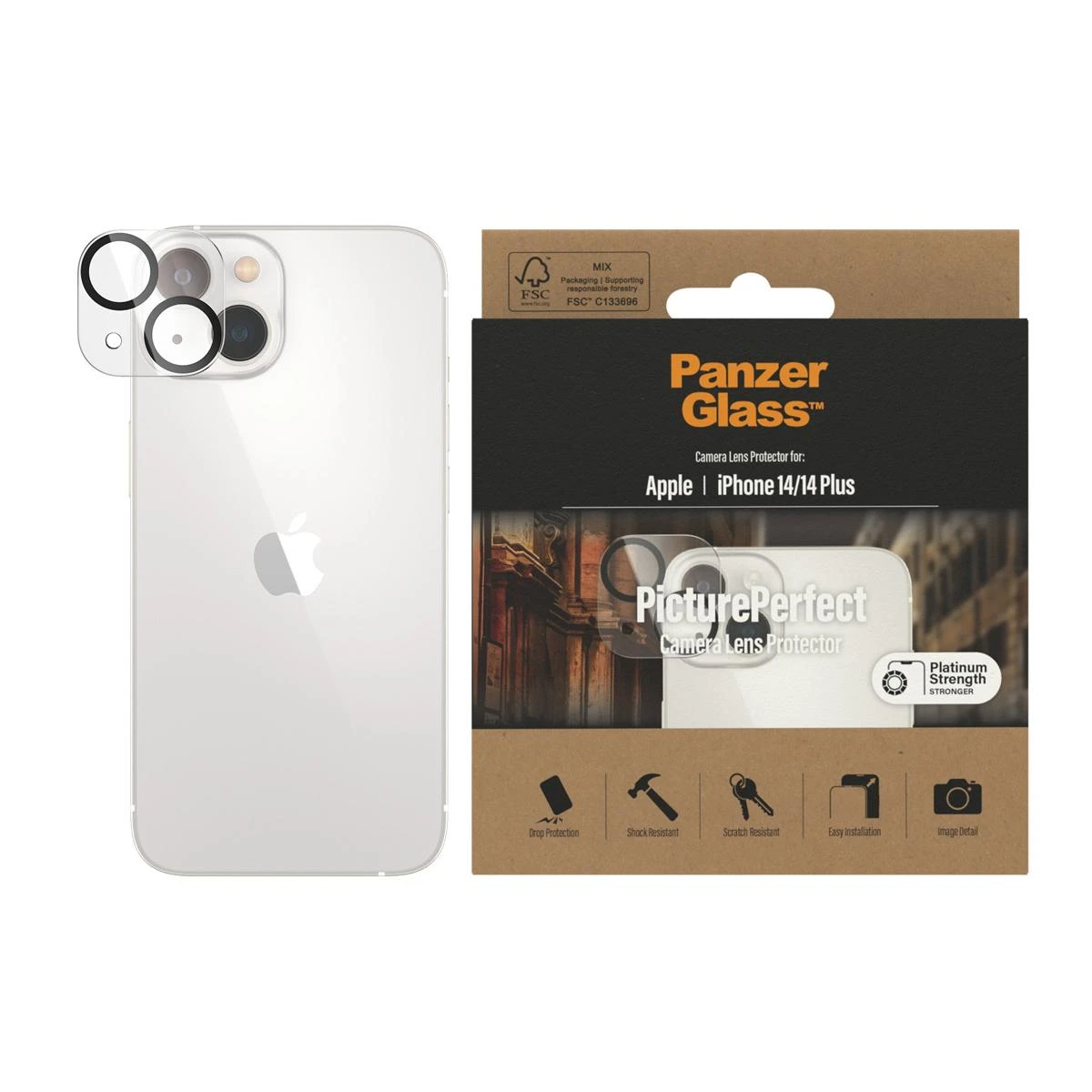 Panzer Glass PanzerGlass | Fotoaparato objektyvo apsauga | PicturePerfect | Apple | iPhone 14/14 Plus | Stiklas | Skaidrus