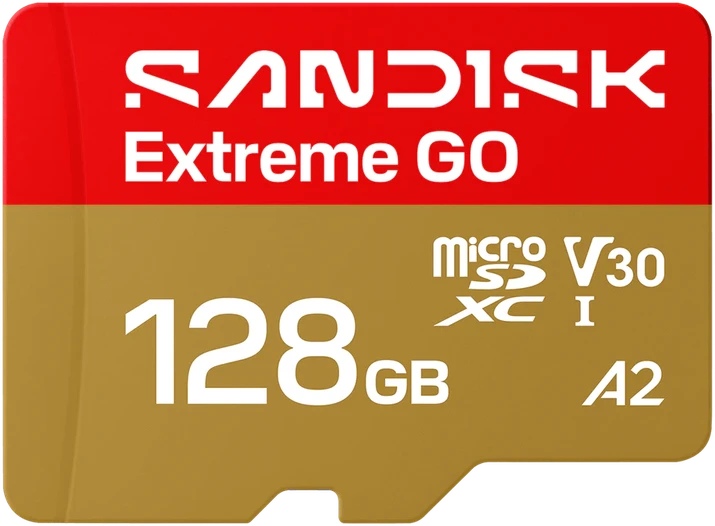 SanDisk Extreme GO 128 GB Micro SDXC UHS-I atminties kortelė