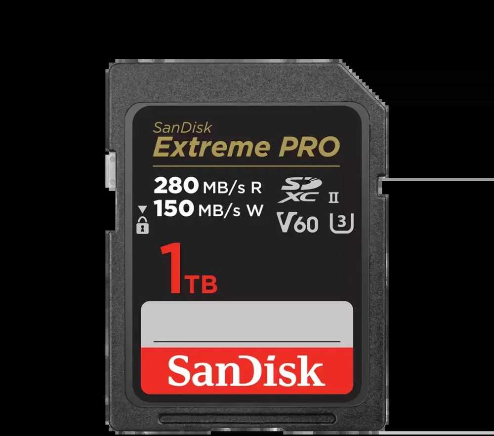 Atminties kortelė „SanDisk Micro SDXC“ 1 TB „Extreme PRO“ kortelė (R: 280 MB/s, W: 150 MB/s, UHS-II, V60)