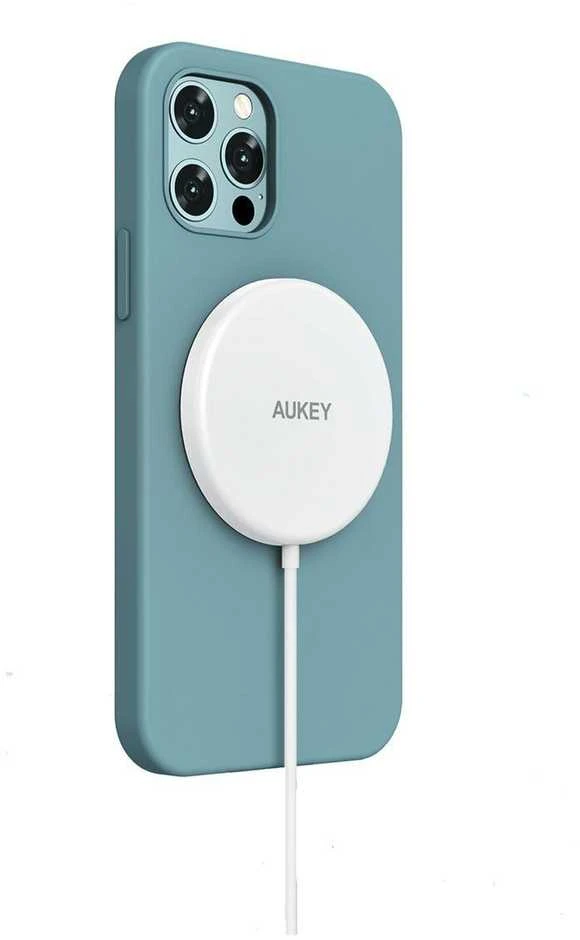 Aukey Belaidis Įkroviklis - Aueky Aircore Magnetic LC-A1 QI USB-C 15W Baltas