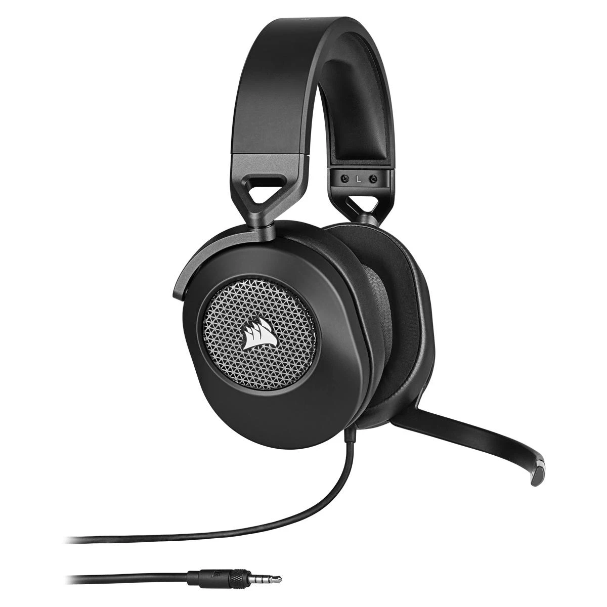 Corsair HS65 žaidimų ausinės, su laidu, Anglies pluošto spalvos