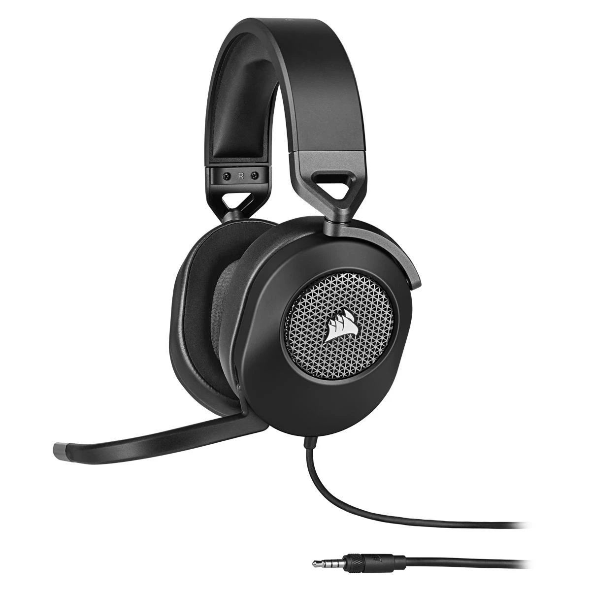 Corsair HS65 žaidimų ausinės, su laidu, Anglies pluošto spalvos