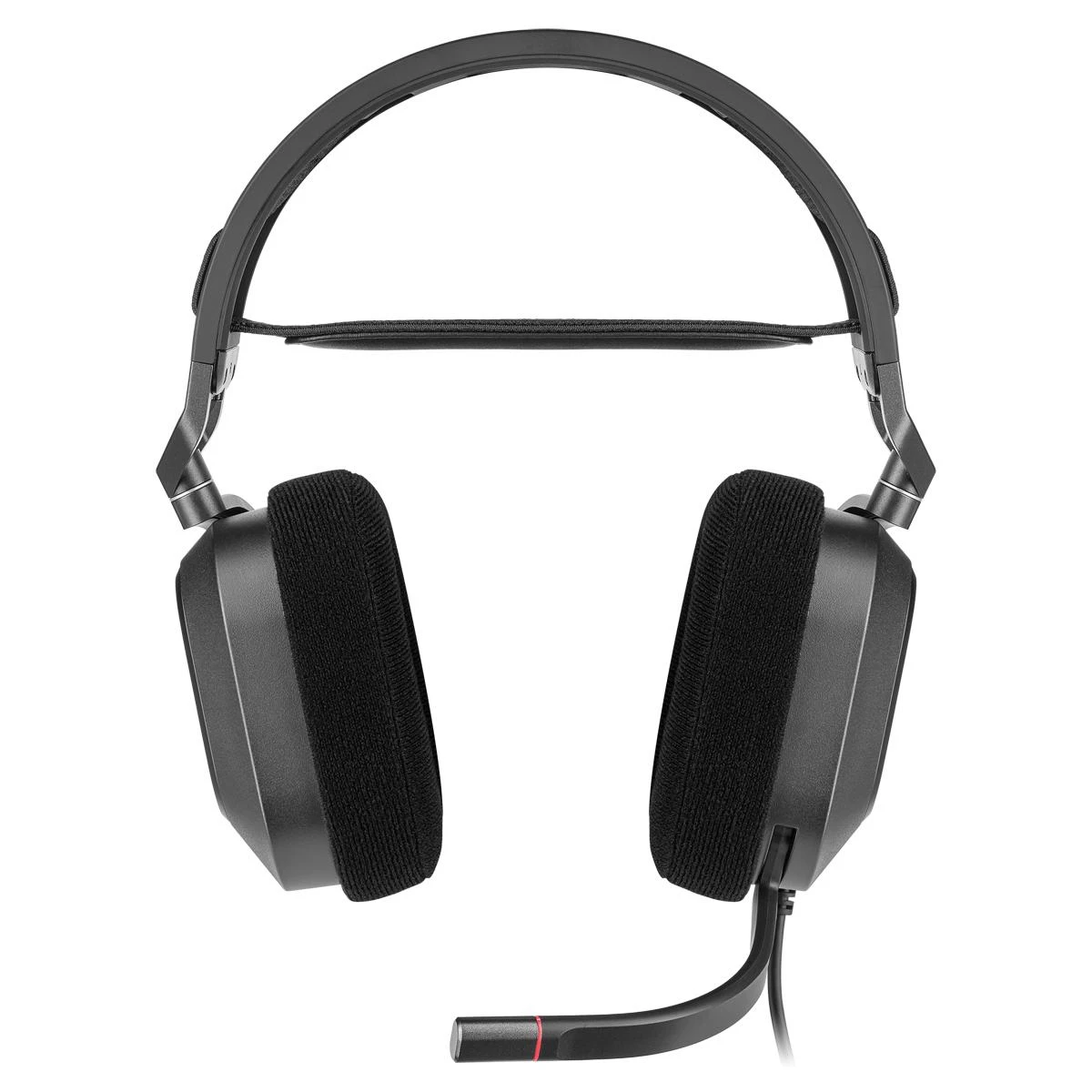 Žaidimų ausinės Corsair HS80 RGB Carbon, Juodos