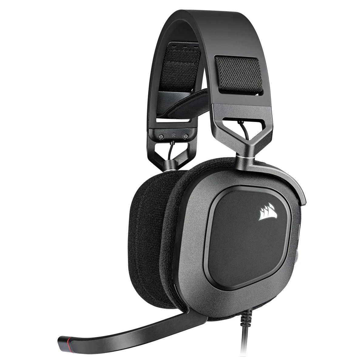 Žaidimų ausinės Corsair HS80 RGB Carbon, Juodos
