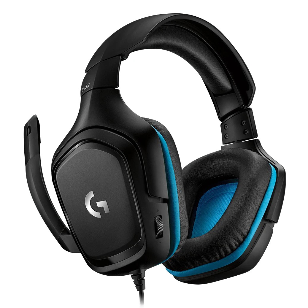 Logitech G432 7.1 Surround Sound ausinės su laidu žaidimams, Juodos