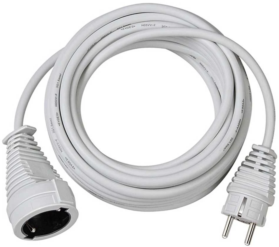 Brennenstuhl ilgiklis CEE 7/7, CEE 7/4 (Schuko), 5m baltas1168440 / DEL-118I