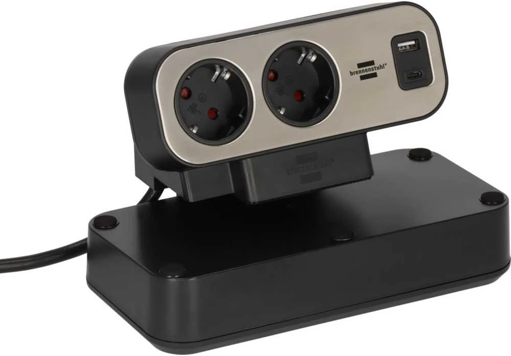 Brennenstuhl TSL stiliaus dvipusis 7+2 USB TSS