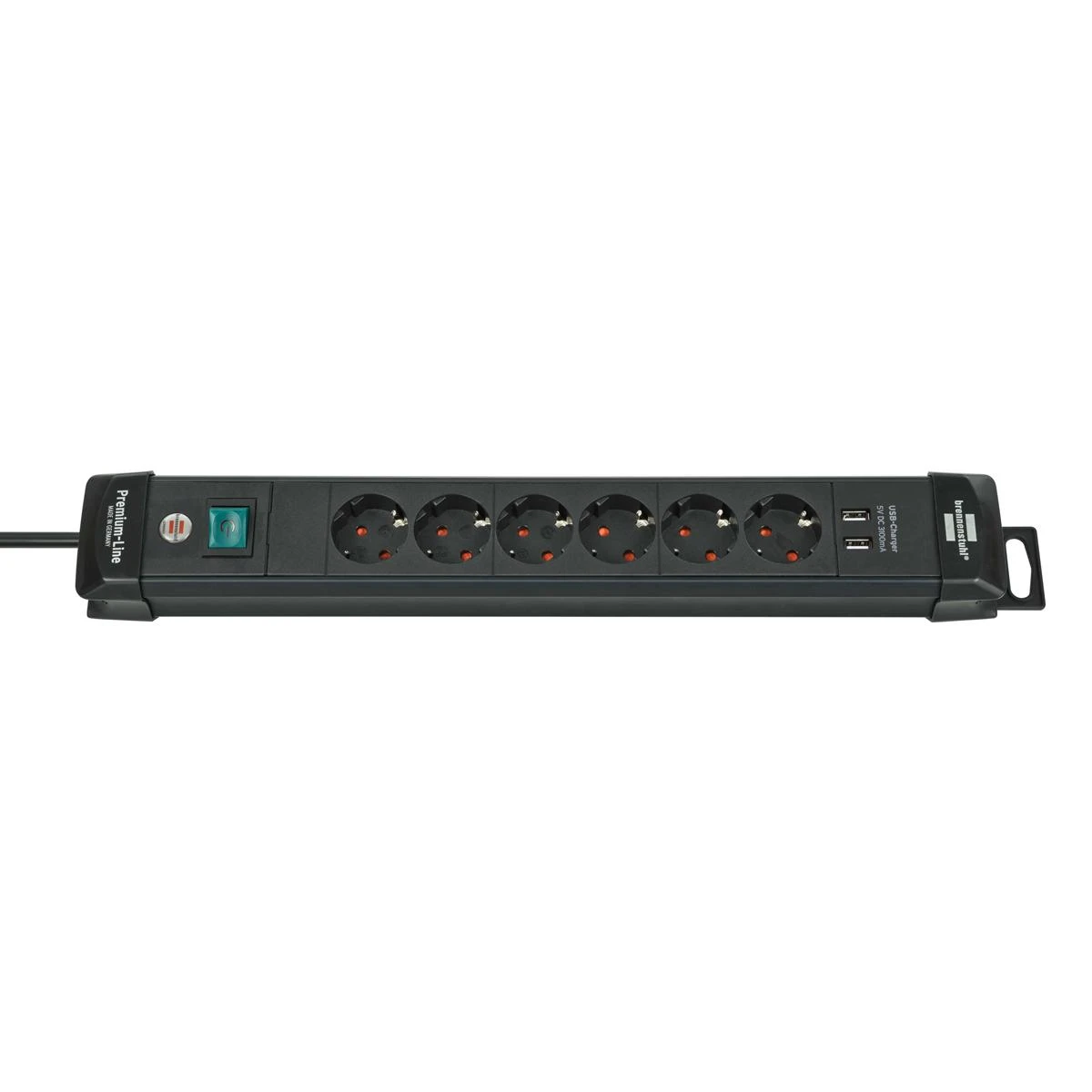 Brennenstuhl Premium USB prailginimo maitinimo juosta, 6 lizdai, 3 m H05VV-F3G1.5