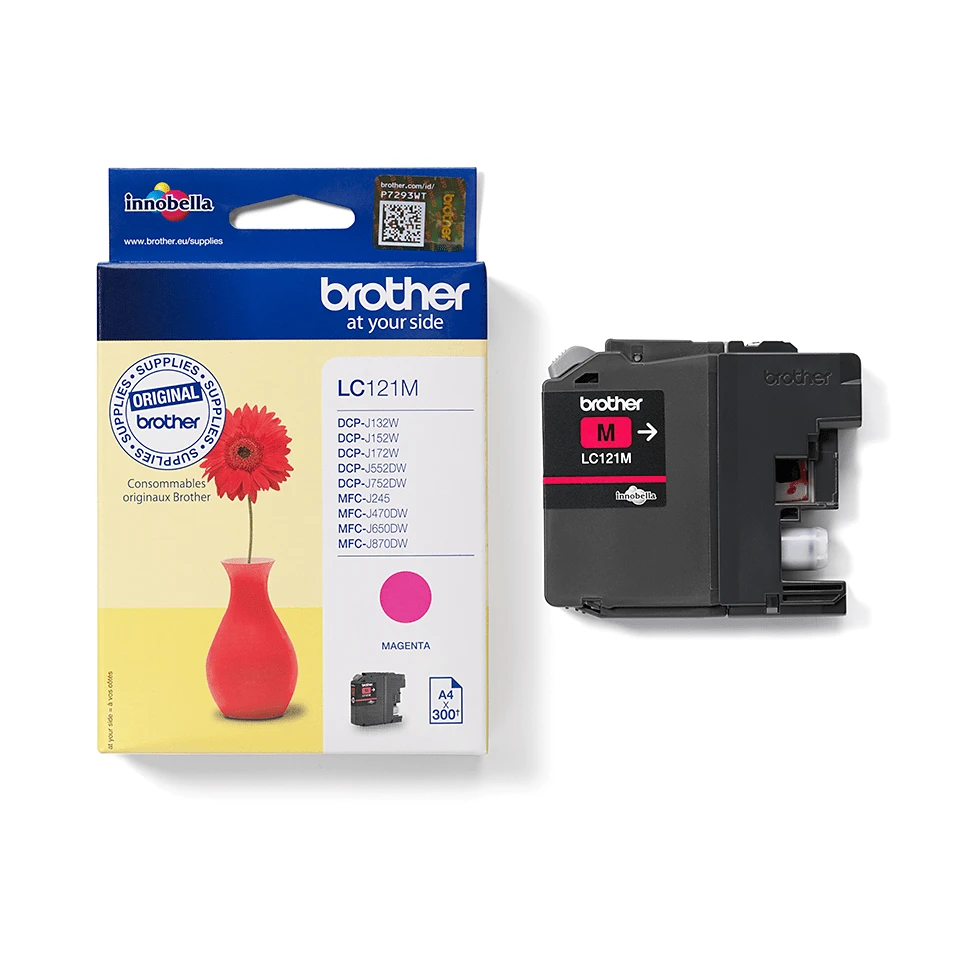 Rašalo kasetė Brother LC-121M, purpurinė