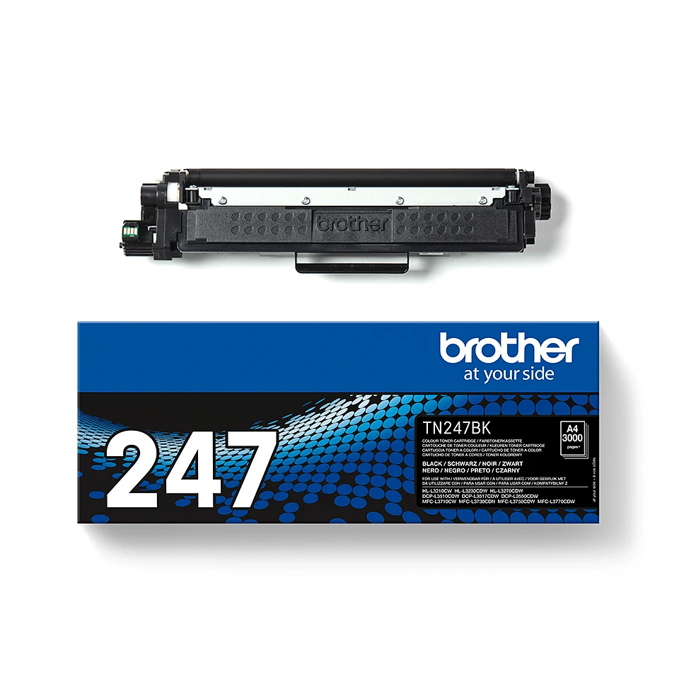 BROTHER TN-247BK Juodas Tonerio Kasetė, Išeiga 3000 Puslapių