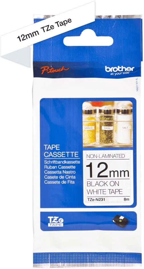 Brother | TZe-731 Laminated Tape | Juodas on Žalias | TZe | 8 m | 1.2 cm