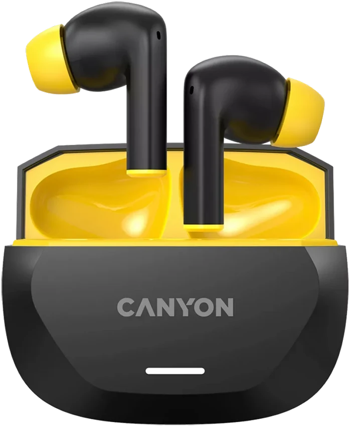 CANYON ausinės HEXAGON 7 TWS ANC+ENC Belaidės Charge Juodas Geltona
