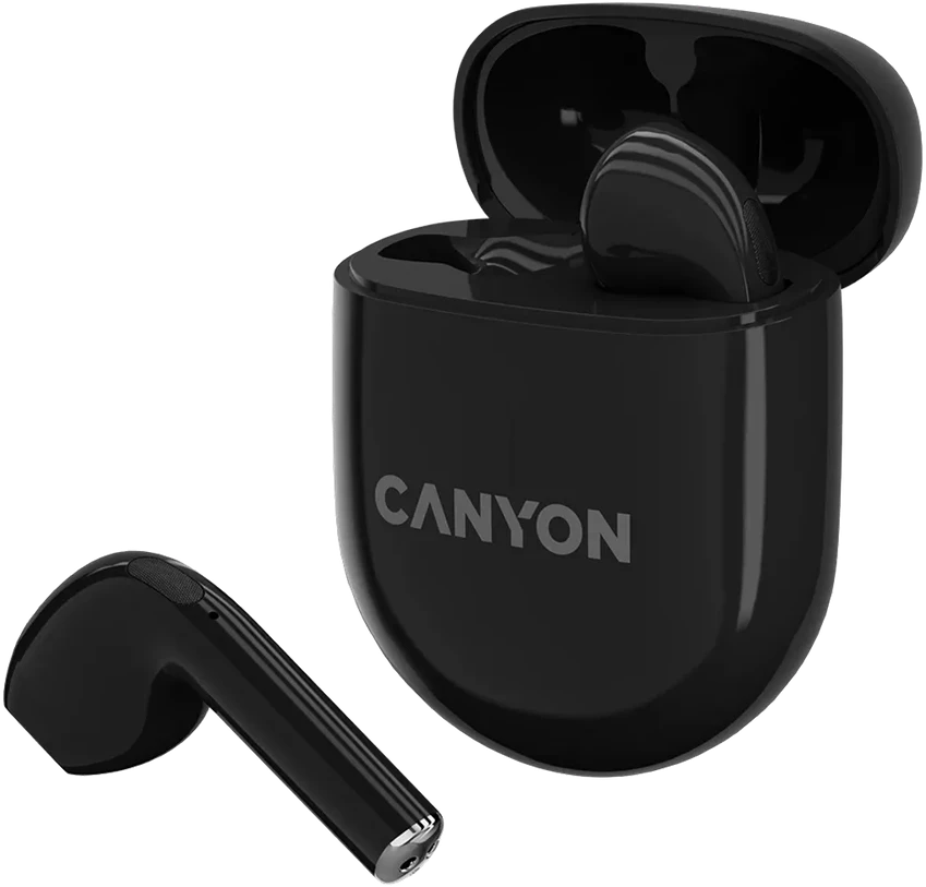 Belaidės žaidimų ausinės Canyon TWS-6, Juodos spalvos