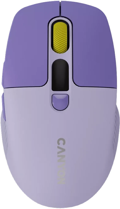 CANYON pelė MW-26 LCD tyli dvigubo režimo belaidė violetinė