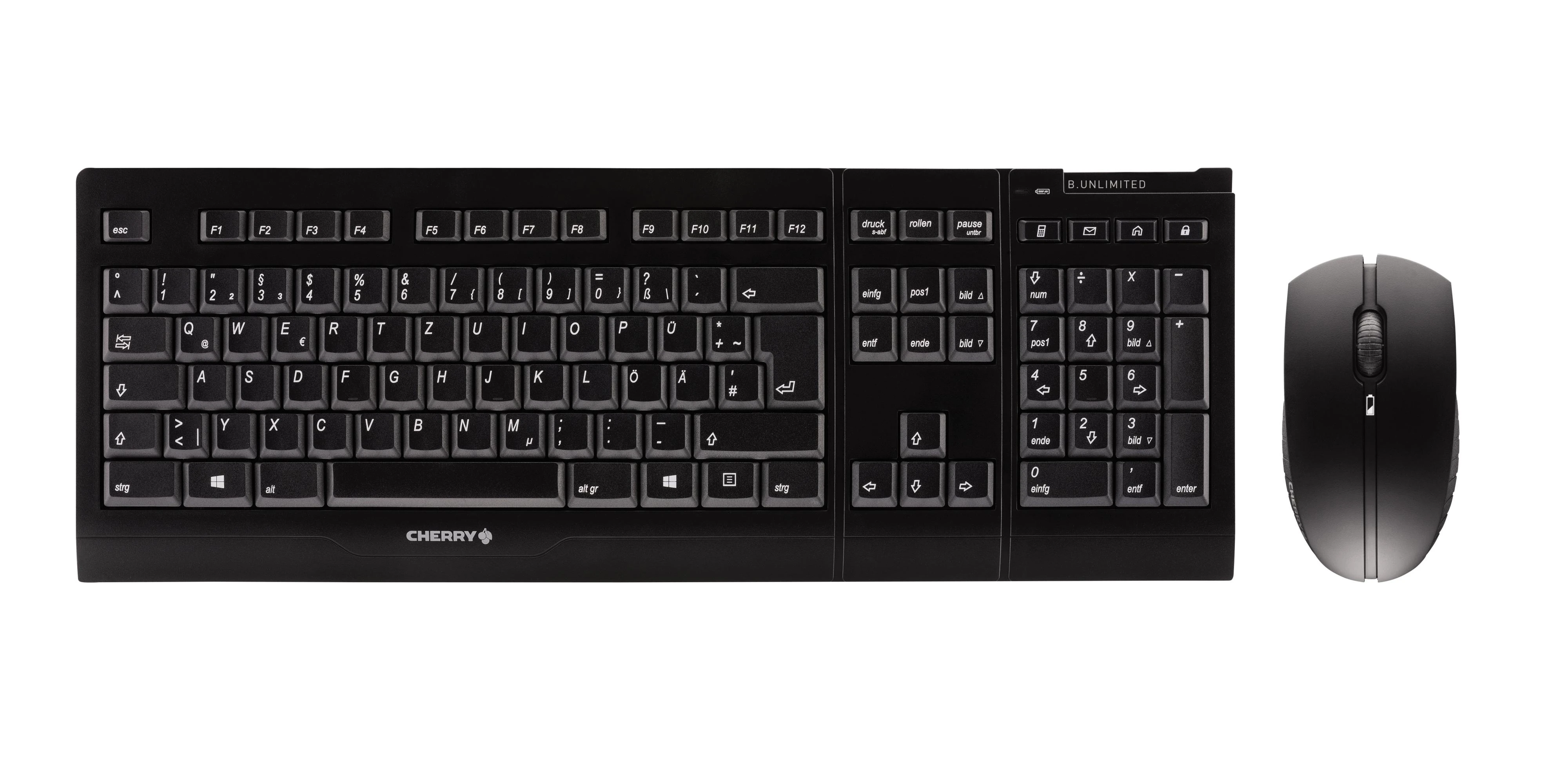 CHERRY B.UNLIMITED 3.0 klaviatūra Radijo dažnio belaidė Vokiečių Juoda