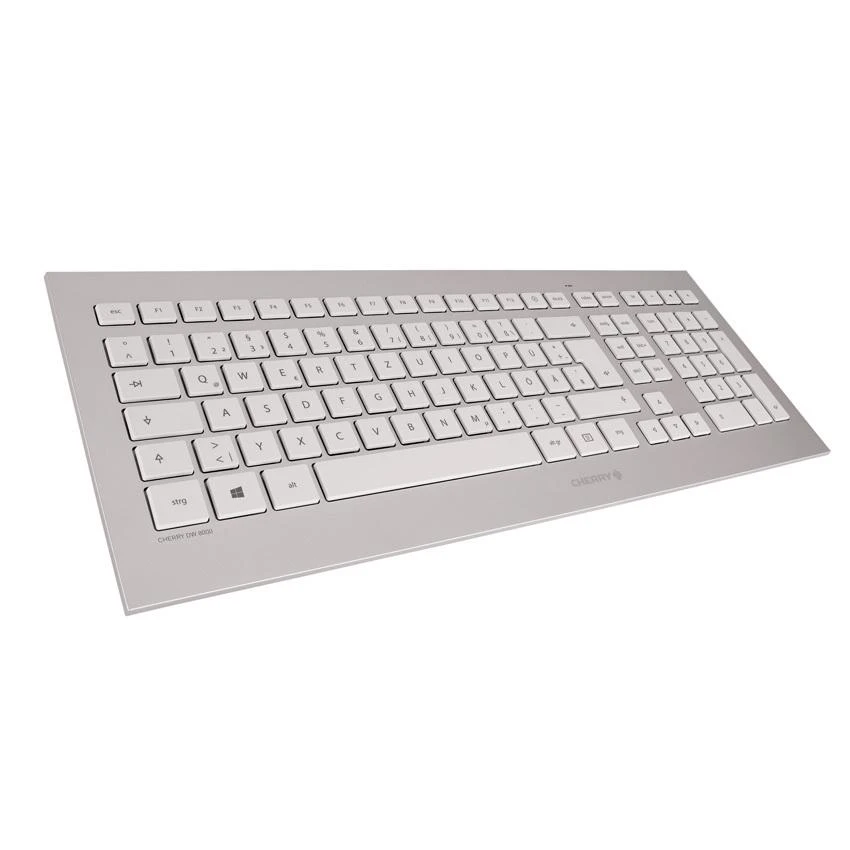CHERRY DW 8000 klaviatūra Radijo dažnio belaidė QWERTZ Vokiečių Sidabras, Balta