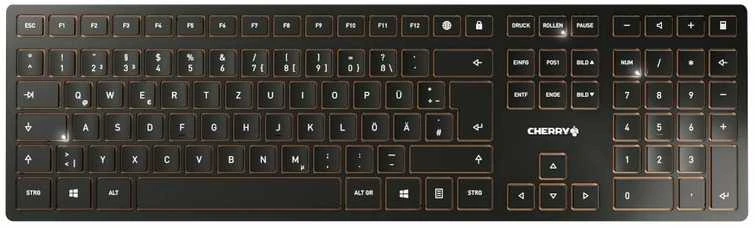CHERRY DW 9100 SLIM - Klaviatūra ir pelė - QWERTZ - Deutsch - juodas/bronze