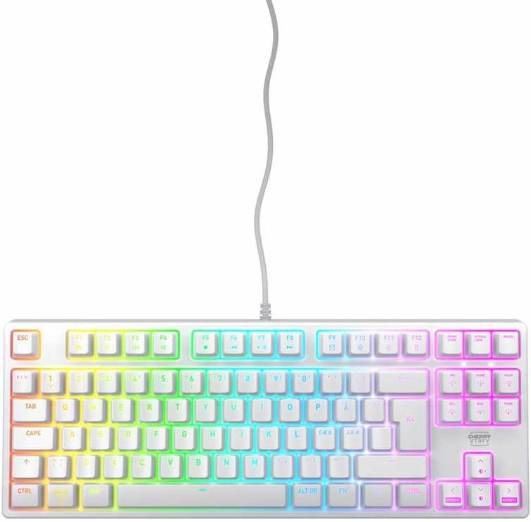 Klaviatūra Cherry XTRFY K4V2 TKL (CX-K4V2-RGB-TKL-WH-R-GER)