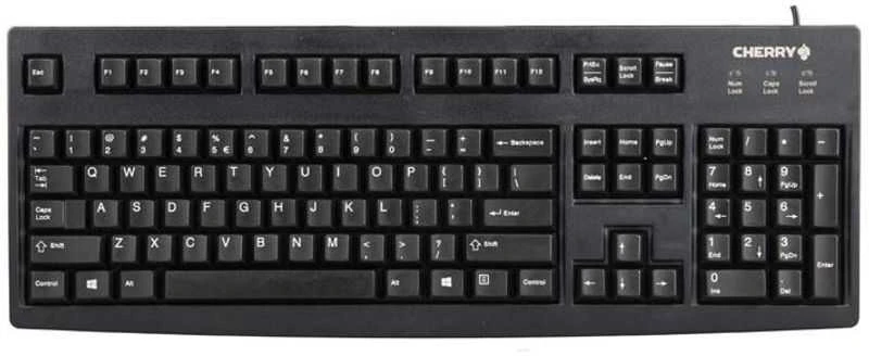 CHERRY G83-6104 klaviatūra USB QWERTY Anglų (JAV) Juoda