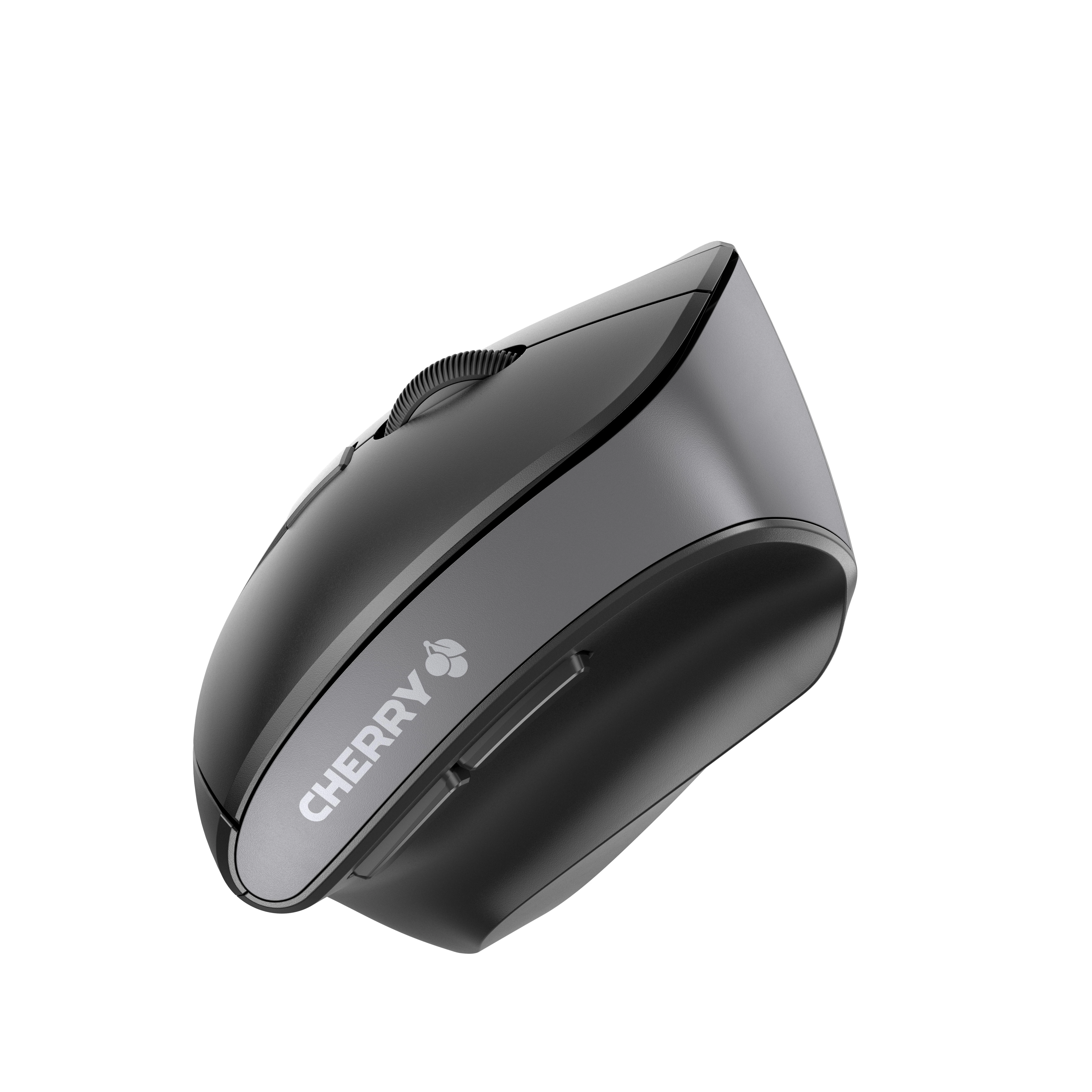 „Cherry MW 4500“ ergonomiška bevielė vertikali pelė kairiarankiams, 6 mygtukai, juoda JW-4550 / MS-187-L