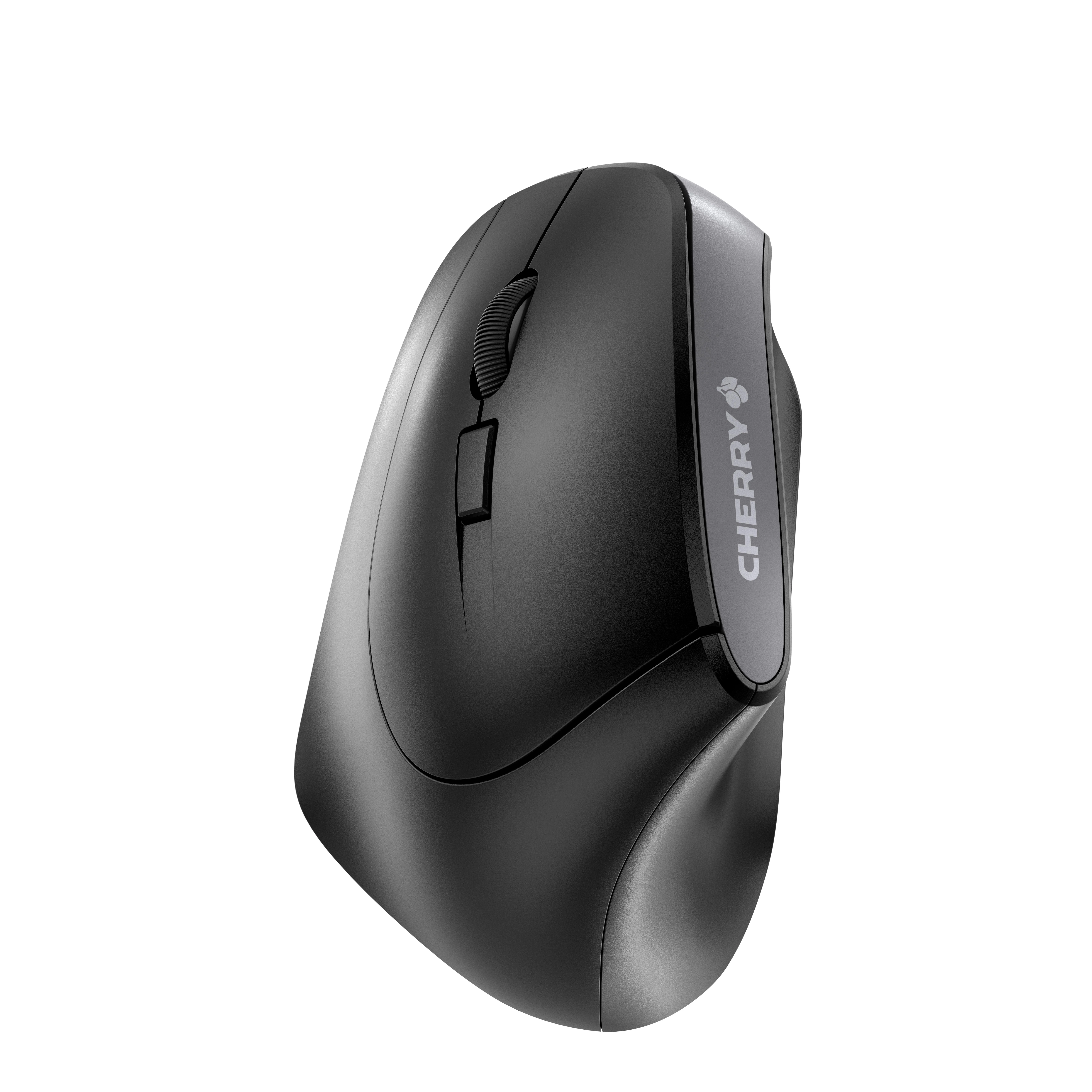 „Cherry MW 4500“ ergonomiška bevielė vertikali pelė kairiarankiams, 6 mygtukai, juoda JW-4550 / MS-187-L