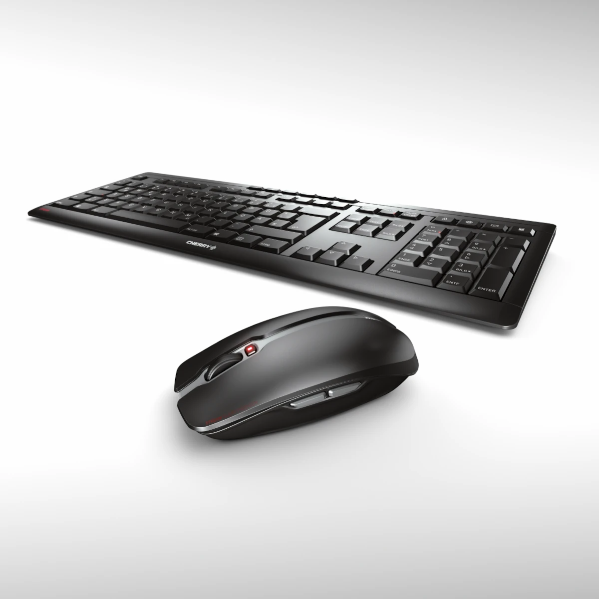 Klaviatūra ir pelė Kit Cherry Stream Desktop RF belaidė Juodas QWERTZ DE