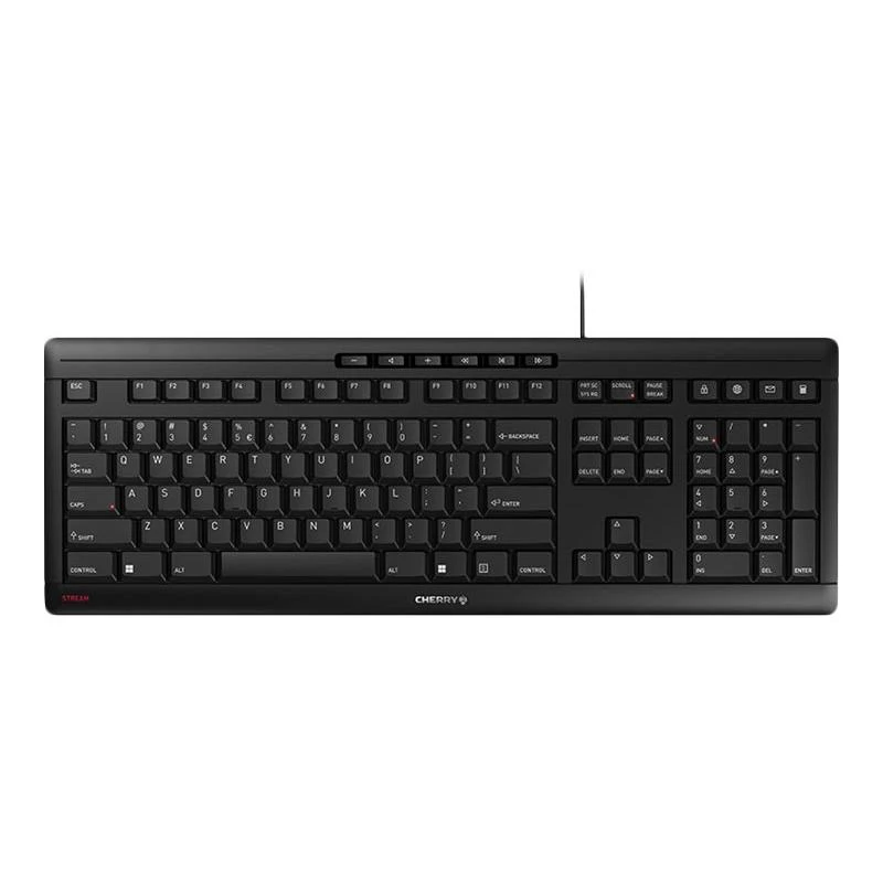 CHERRY JK-8500 klaviatūra USB QWERTY Anglų Juoda