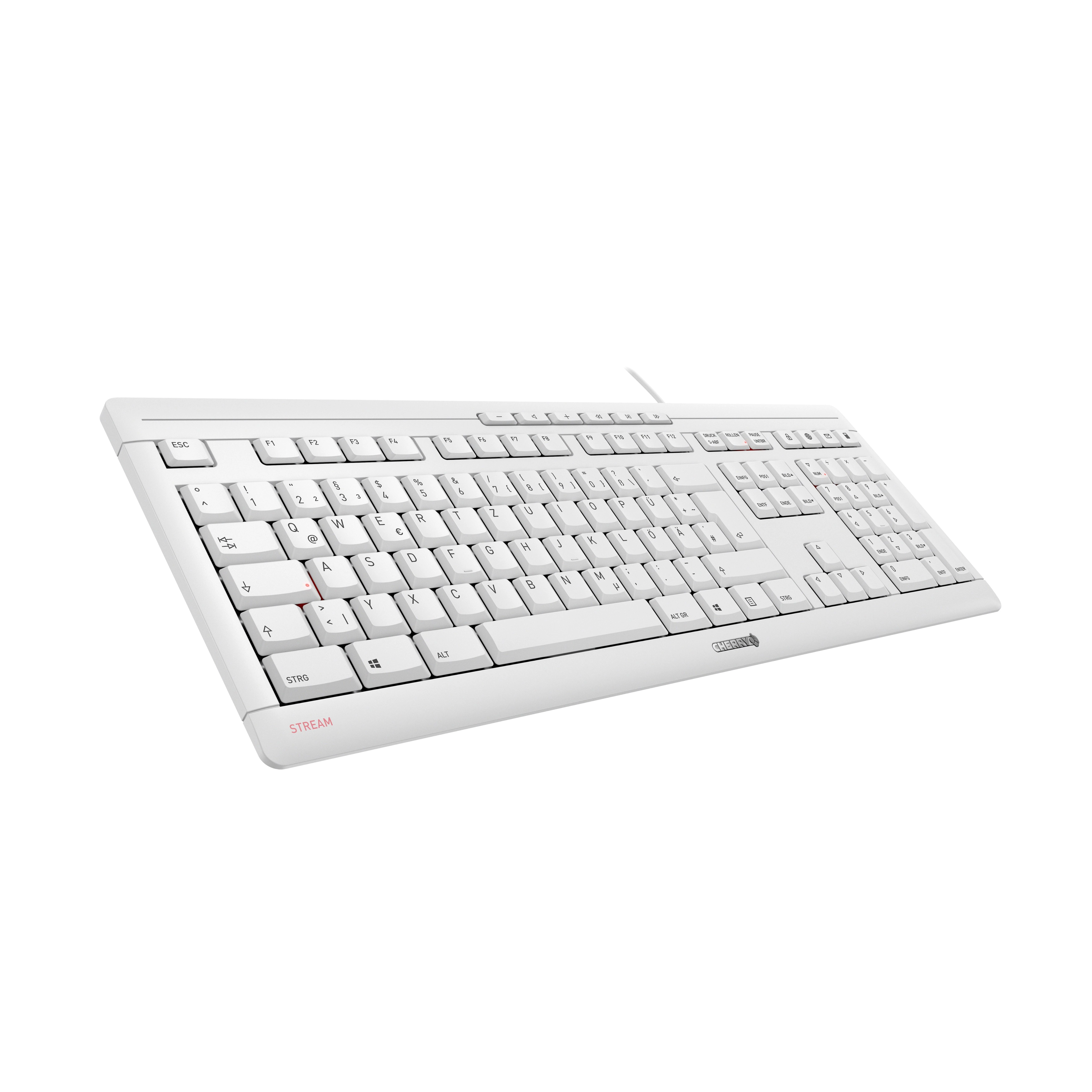 CHERRY JK-8500 klaviatūra USB QWERTZ Vokiečių Balta