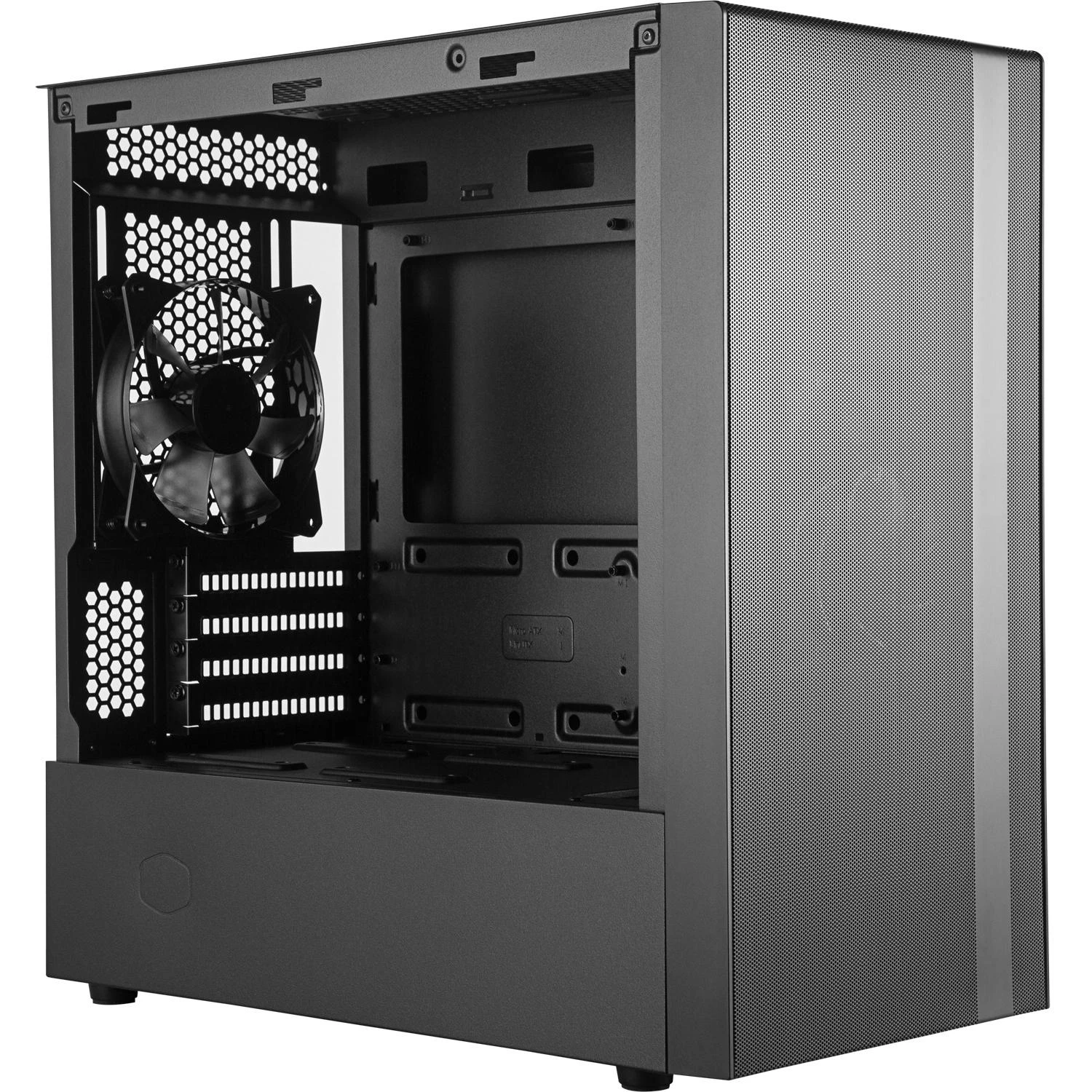 Cooler Master MasterBox NR400 be ODD MCB-NR400-KGNN-S00 Juodas, Micro ATX, Mini ITX, Maitinimo blokas Komplektuojamas Ne