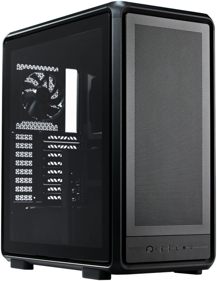 „Cooler Master MasterFrame 500 Mesh“ kompiuterio korpusas, Midi bokštas, E-ATX, grūdintas stiklas - juodas