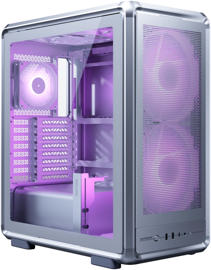 „Cooler Master MasterFrame 500 Mesh ARGB“ sidabrinas korpusas (MF500M-SHNN-S01)