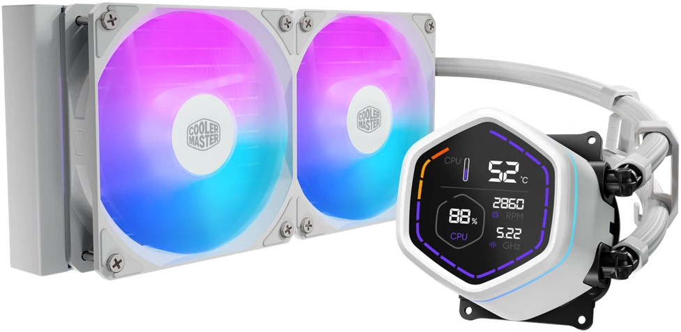 Cooler Master MasterLiquid Core Nex Digital vandens aušinimas Procesoriaus skysčio aušintuvas „viskas viename" 12 cm Juoda 1 vnt. (MLX-D24M-A18PW-RD)