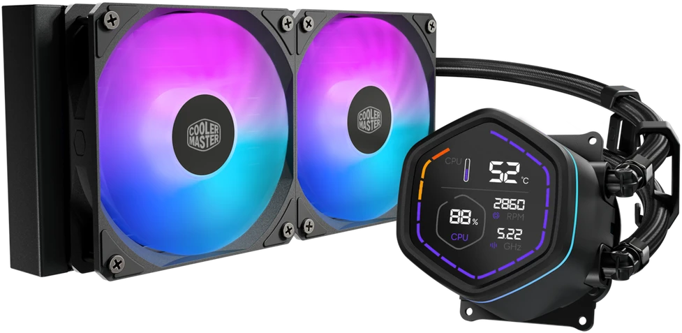 COL Cooler Master MasterLiquid Core Nex Digital Procesoriaus universalusis skystinis aušintuvas 12 cm Juodas 1 vnt.