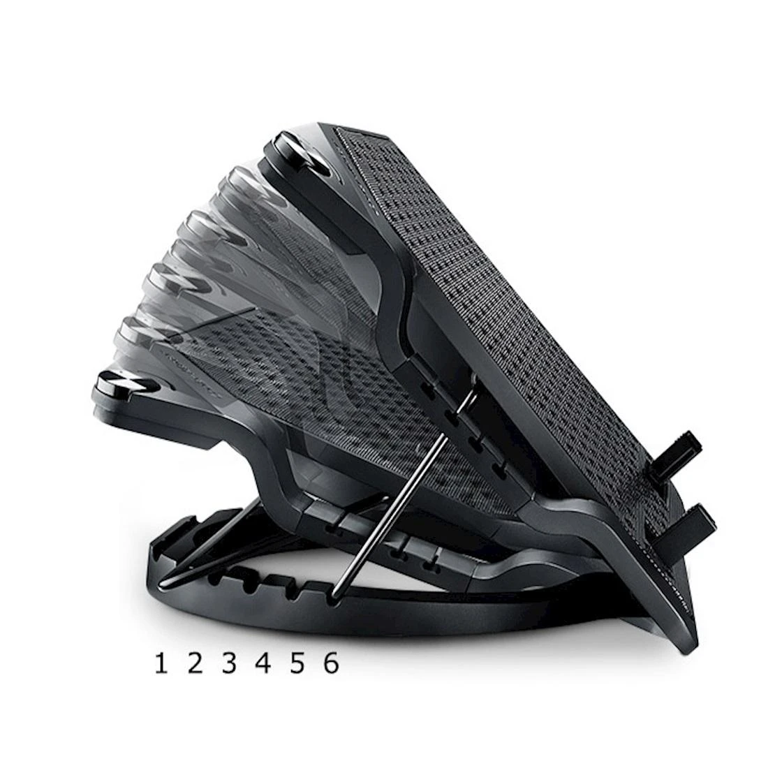 Cooler Master Notebook aušintuvas ERGOSTAND III R9-NBS-E32K-GP Juodas, 385x280x46,7-225,5 mm