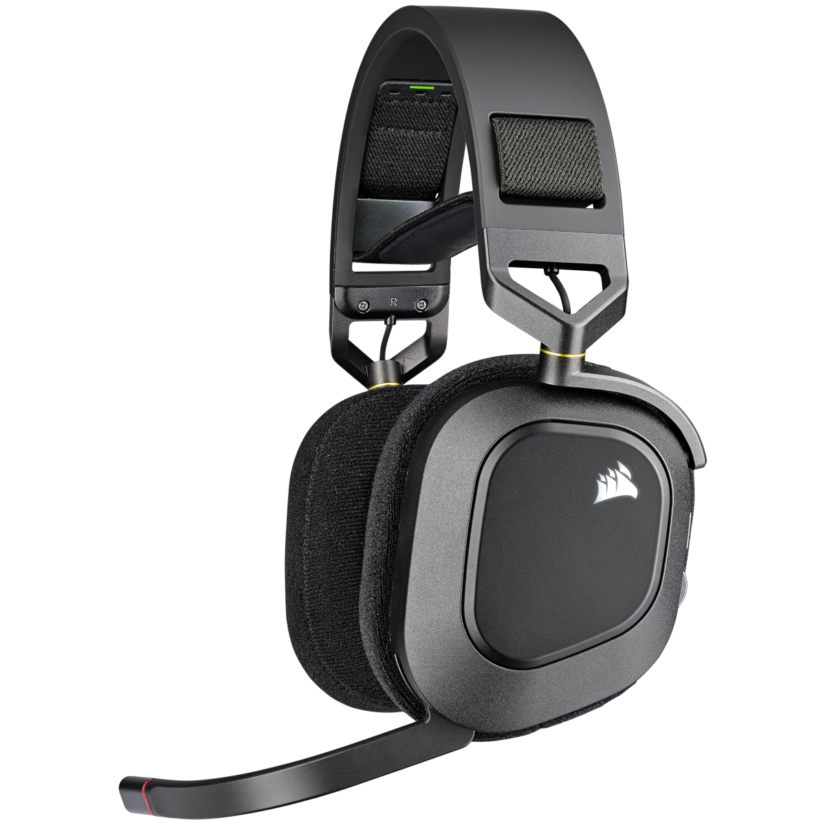 Belaidės Premium Žaidimų Ausinės Corsair HS80 RGB, Spatial Audio, Anglies spalvos