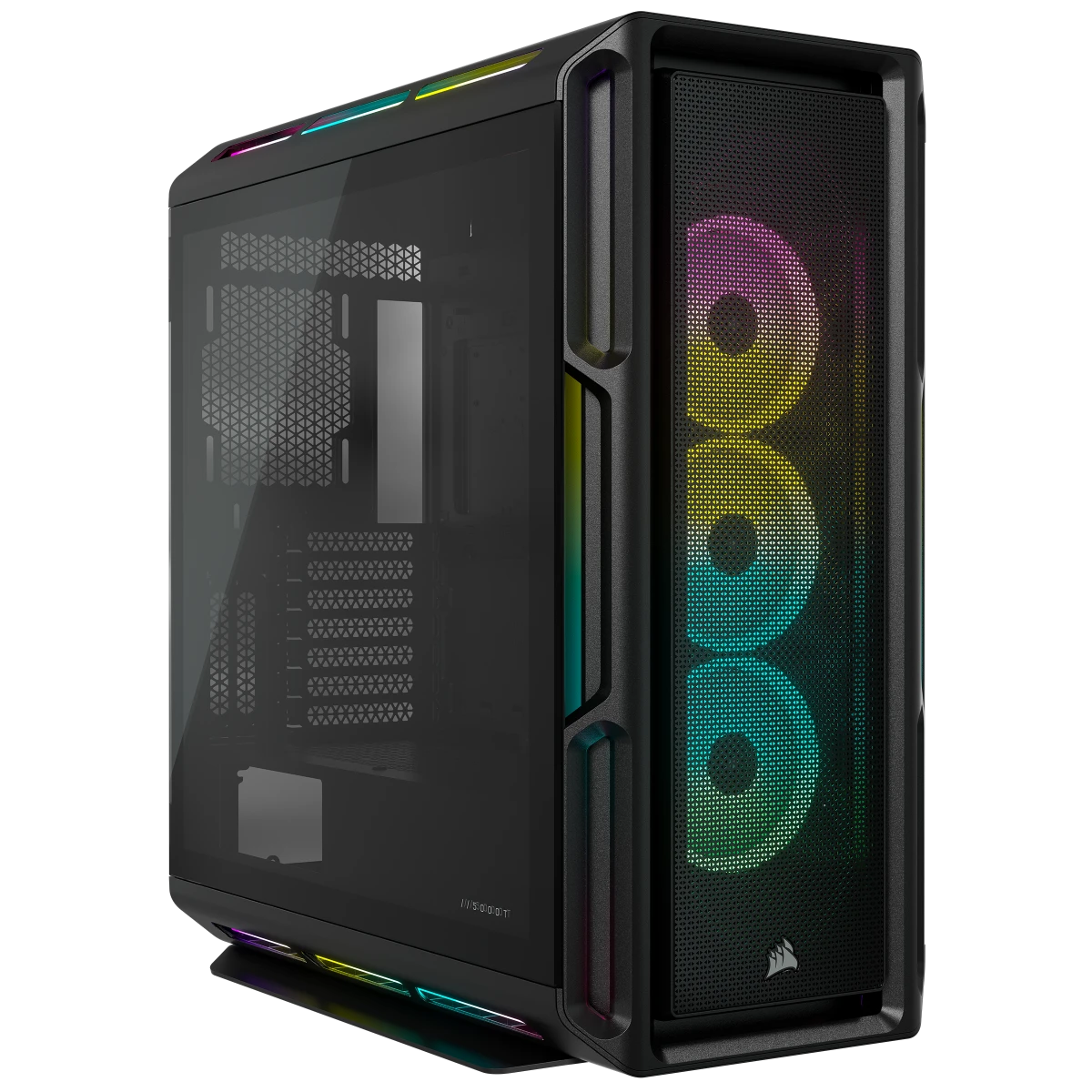 „Corsair“ | Grūdinto stiklo išmanusis korpusas | „iCUE 5000T RGB“ | Šoninis langas | Juodas | Vidutinio dydžio bokštas | ATX