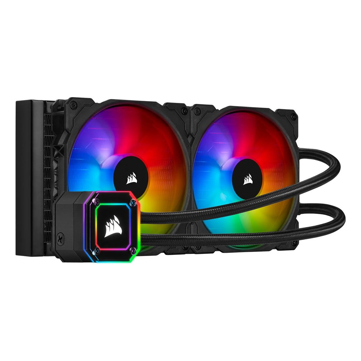 CORSAIR iCUE H115i ELITE CAPELLIX 280 mm radiatorius dvigubas 140 mm ML RGB ventiliatorių programinės įrangos valdymo skystas procesoriaus aušintuvas