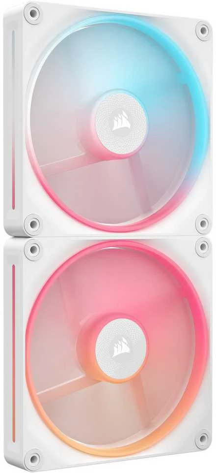 Corsair iCUE Link LX140-R RGB, PWM korpuso ventiliatorius, 2er Pack – 140mm, baltos spalvos