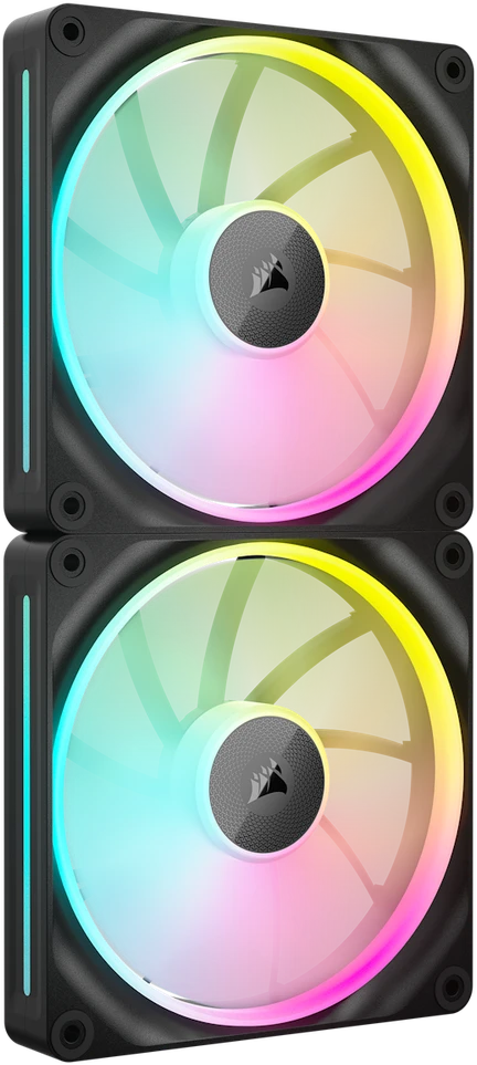 Corsair iCUE Link LX140 RGB, PWM korpuso ventiliatorius, 2er Pack – 140mm, juodos spalvos