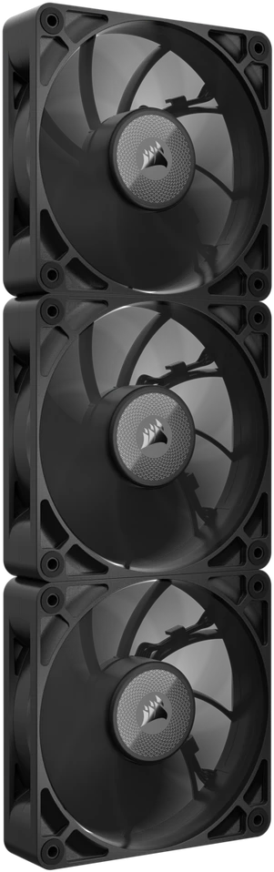 „Corsair iCUE LINK RX120 MAX“ serijos PWM ventiliatoriai, 3 vnt. pakuotėje – 120 mm, juodas