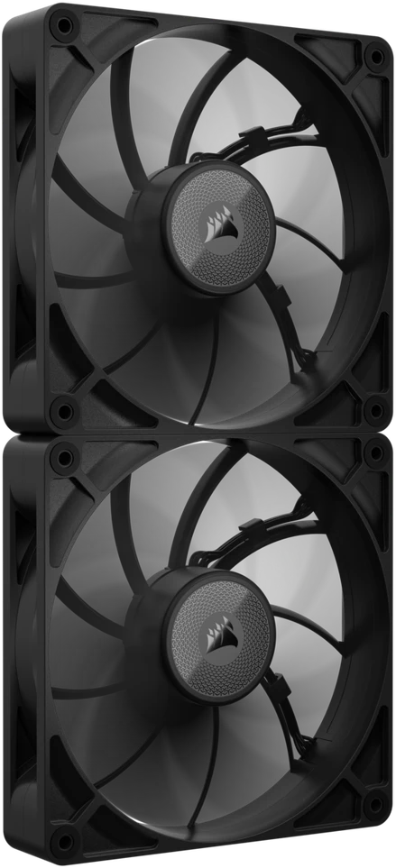 Corsair iCUE LINK RX140 MAX Series, PWM korpuso ventiliatorius 2er Pack – 140mm, juodos spalvos