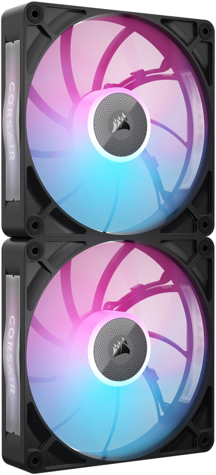 CORSAIR iCUE LINK RX140 MAX RGB PWM Fan – 2 vnt., 140mm, juodas