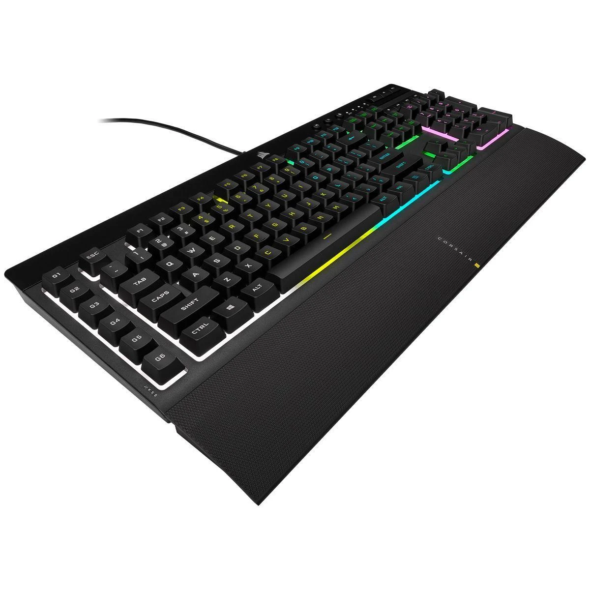 Žaidimų klaviatūra Corsair K55 RGB Pro su 5 zonų RGB pašvietimu, DE išdėstymas