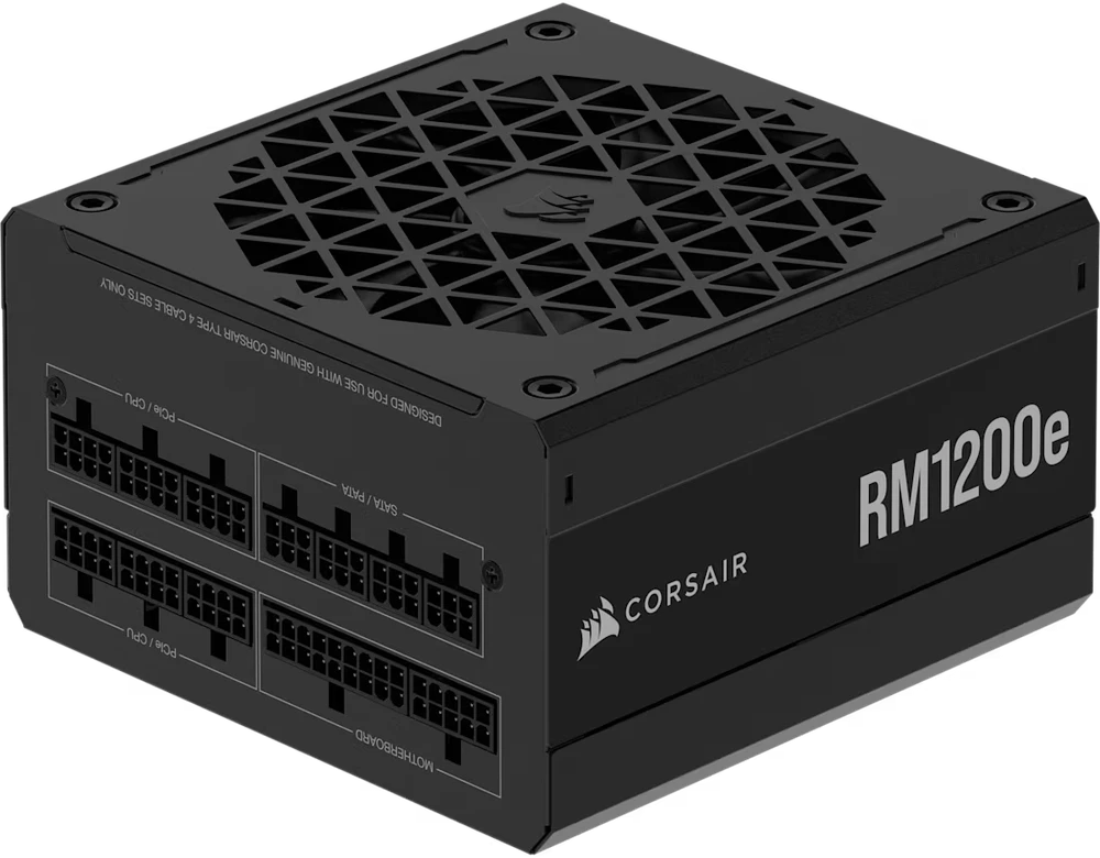 CORSAIR RMe serijos RM1200e 1200W visiškai modulinis 80PLUS Gold ATX maitinimo šaltinis